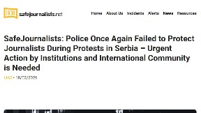 Osuda napada na novinare